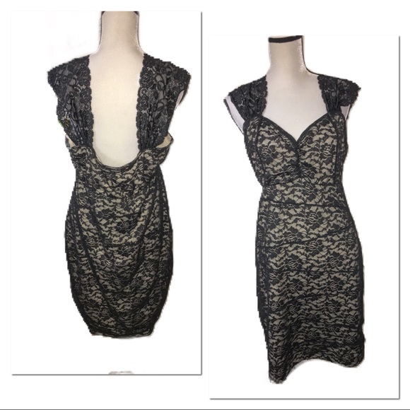 •SOLD•TORRID | NWT | Sexy Black Lace BodyCon Mini• - Picture 2 of 8